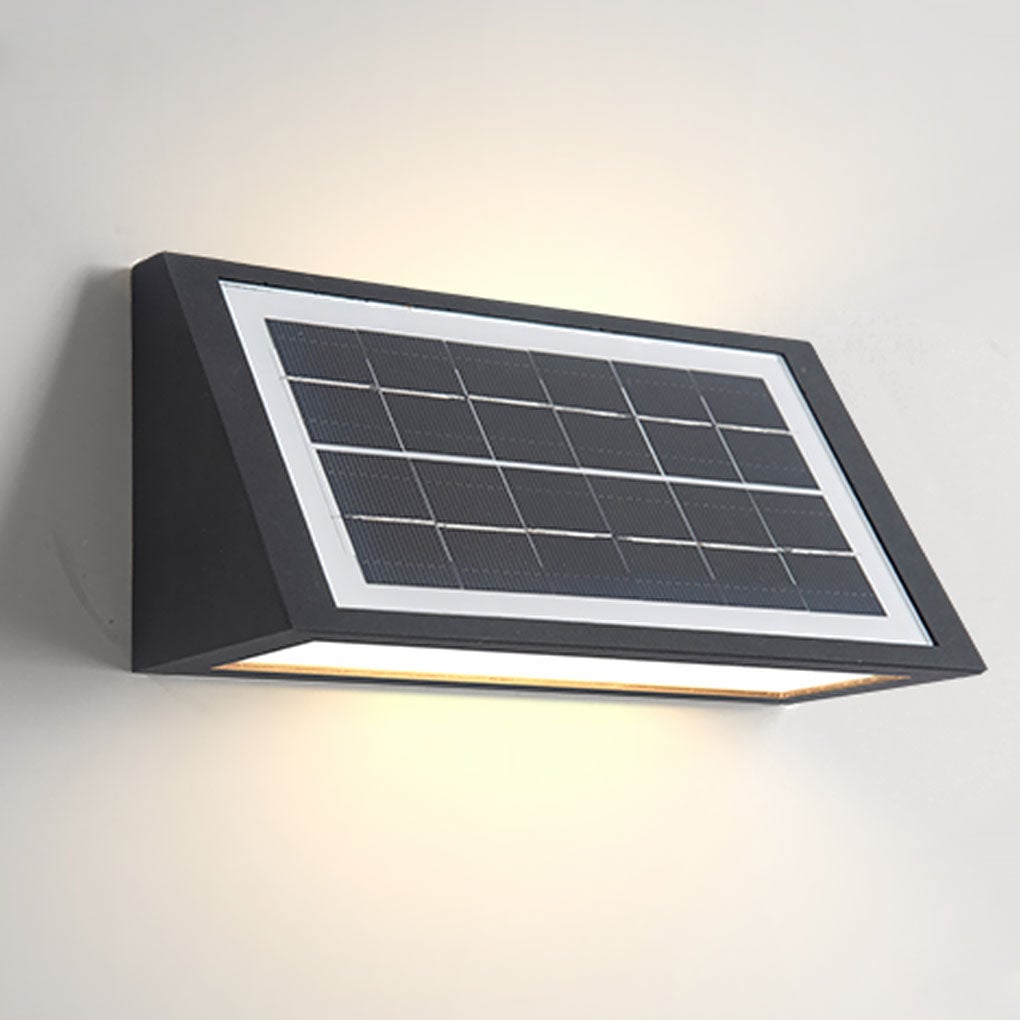 Waterproof Minimalist LED Up Donw Lighting Solar Outdoor Wall Lights - Lumpaz