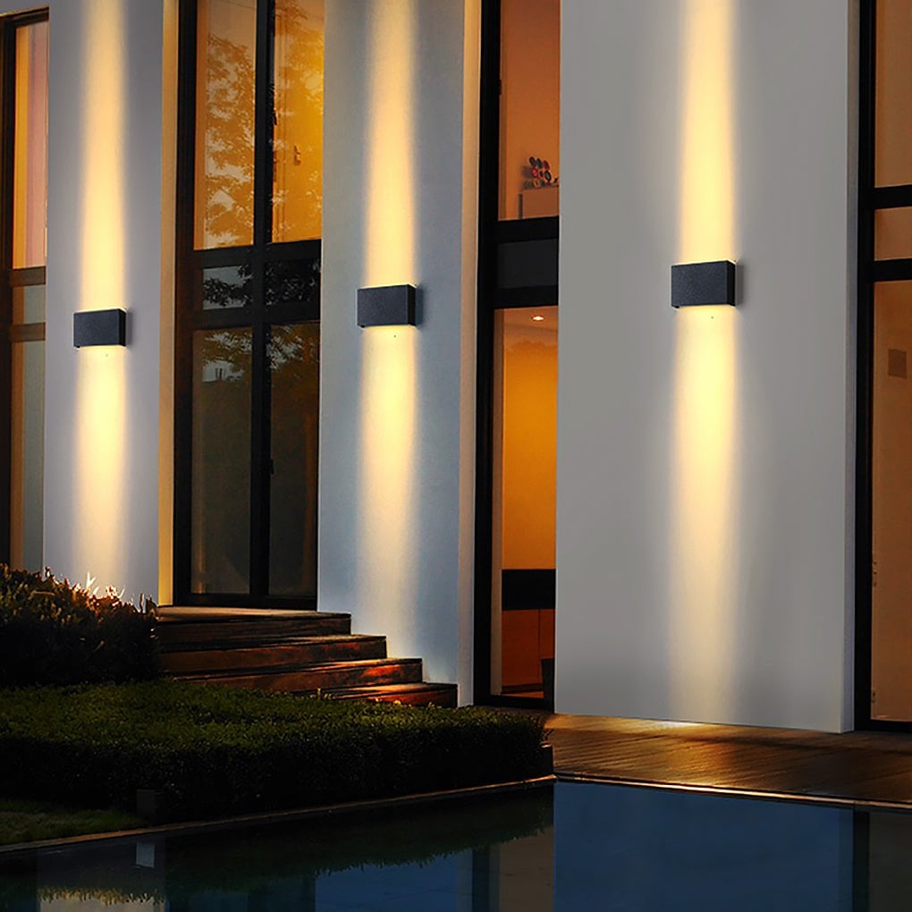Rectangular Waterproof Up Down Lighting Led Modern Wall Washer Lights - Lumpaz