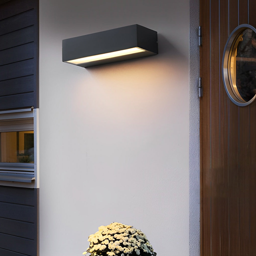 Minimalist Strip Waterproof LED Black Modern Outdoor Wall Washer Light - Lumpaz