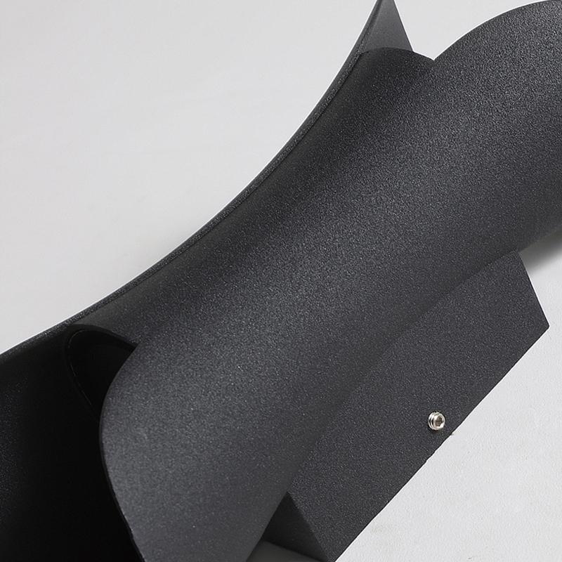 Curved LED Up and Down Lighting Waterproof Modern Outdoor Wall Lights - Lumpaz