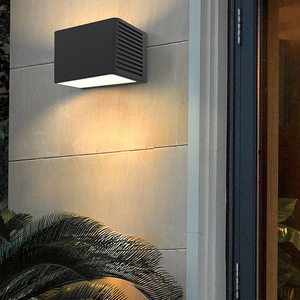 Rectangle LED Waterproof Nordic Up and Down Lights Outdoor Wall Lights Sconces - Lumpaz