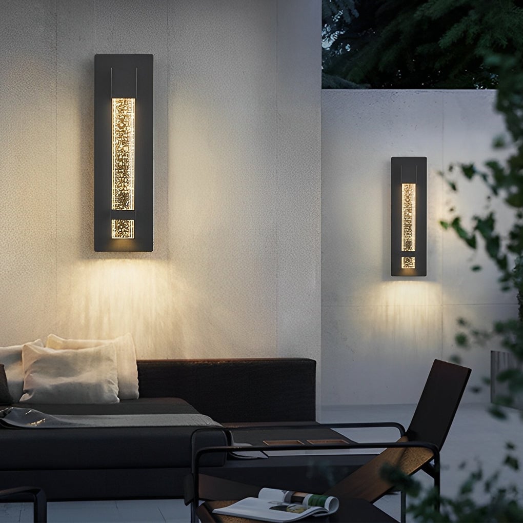 11.8 Inch Waterproof Hardwired Bubbles Glass Outdoor Wall Light - Lumpaz