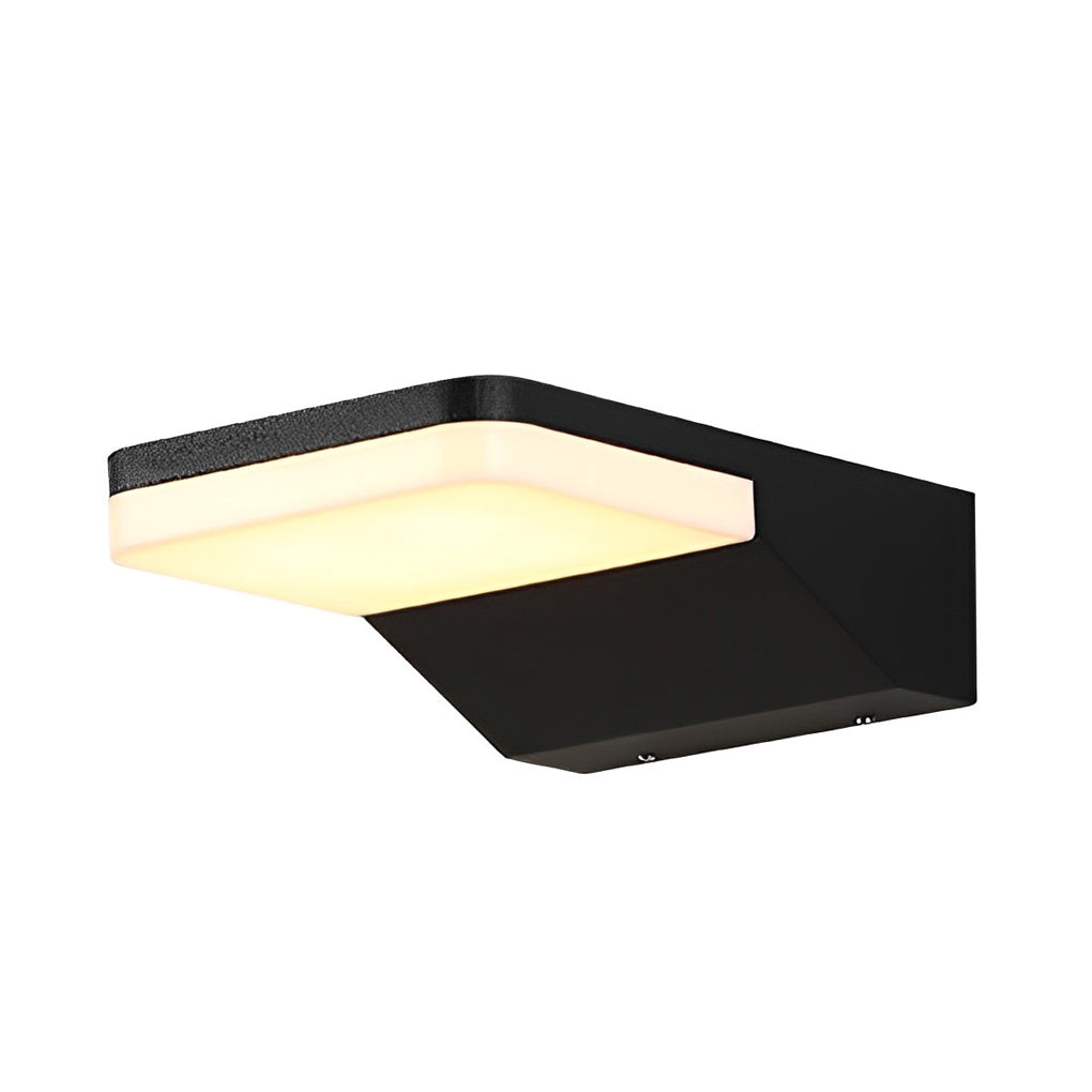 Rectangular Creative LED Waterproof Black Modern Outdoor Wall Sconces Lighting - Lumpaz