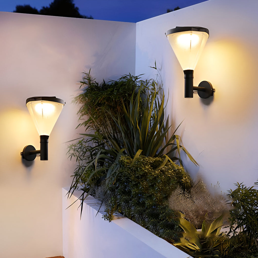 Geometric Waterproof LED Modern Outdoor Plug in Wall Lamp Wall Sconce Lighting - Lumpaz