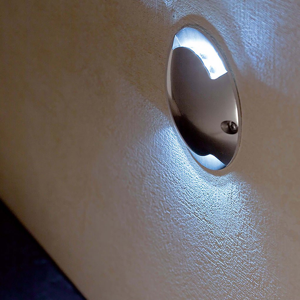 Round DC12V LED Waterproof Mdern Outdoor Step Lights Deck Stair Lights - Lumpaz