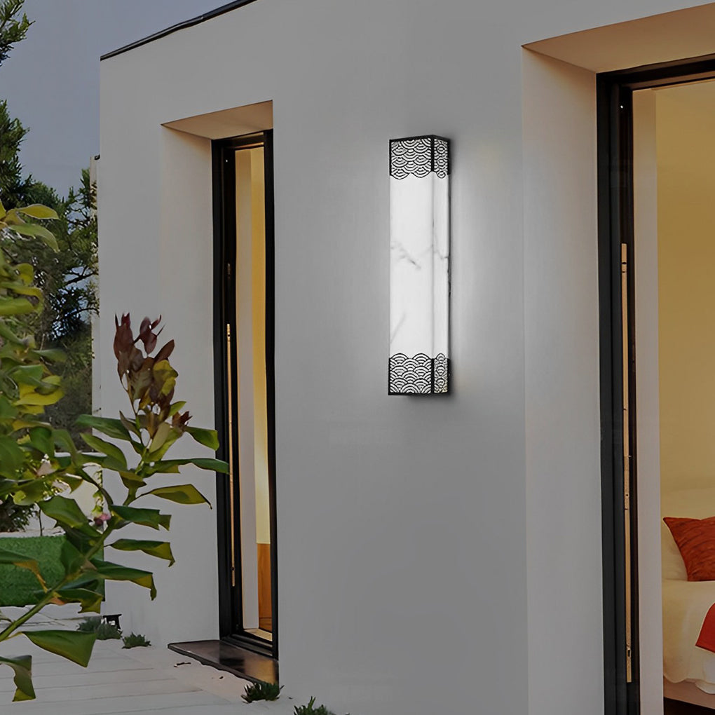 Rectangular Resin LED Waterproof Vintage Outdoor Wall Lights Wall Lamp - Lumpaz