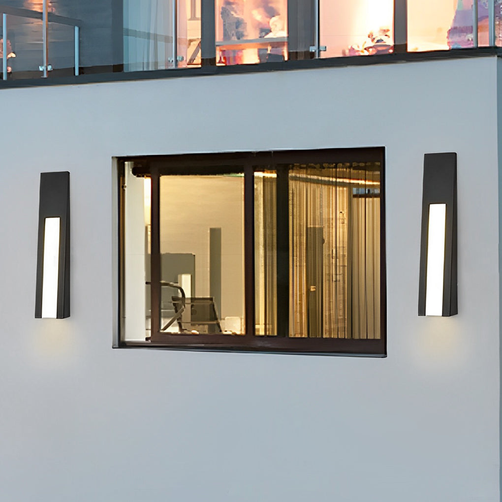 Minimalist LED Waterproof Black Modern Outdoor Wall Lamp Exterior Lights - Lumpaz