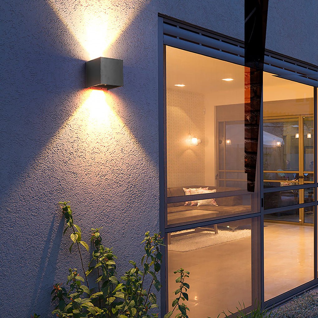Square Waterproof Up Down Lighting Adjustable Modern Exterior Lights - Lumpaz