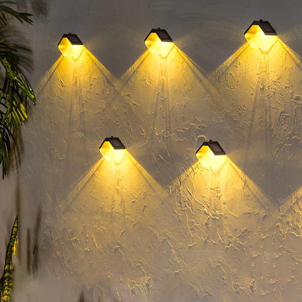 2Pcs Waterproof LED Multi Color Light Modern Solar Wall Washer Light - Lumpaz