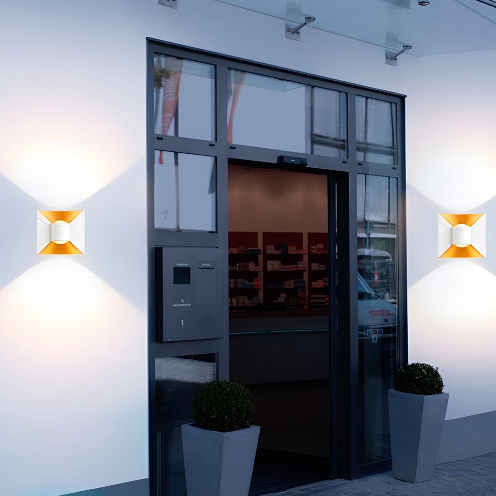 Square Up and Down Lights 6W LED Waterproof Modern Outdoor Sconces - Lumpaz