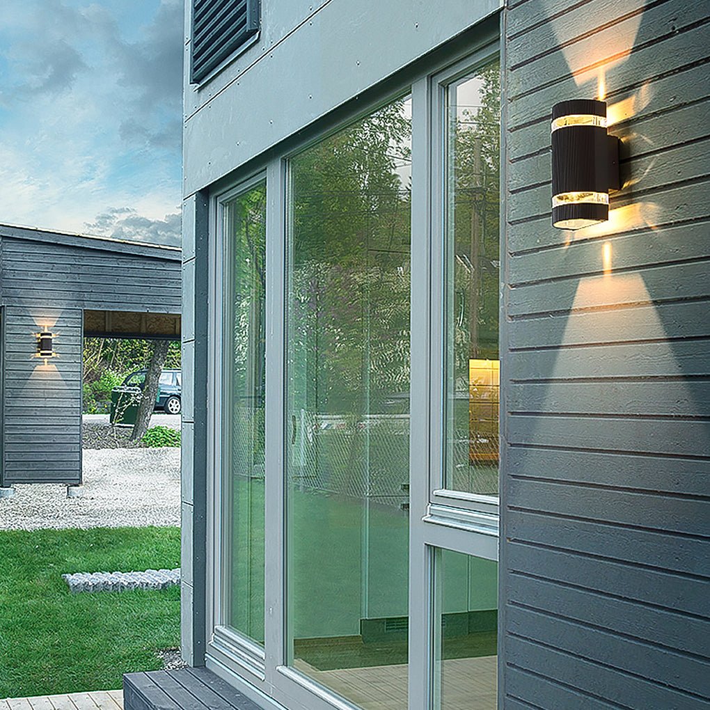 Square Round Waterproof Up And Down Lighting LED Modern Wall Sconces - Lumpaz