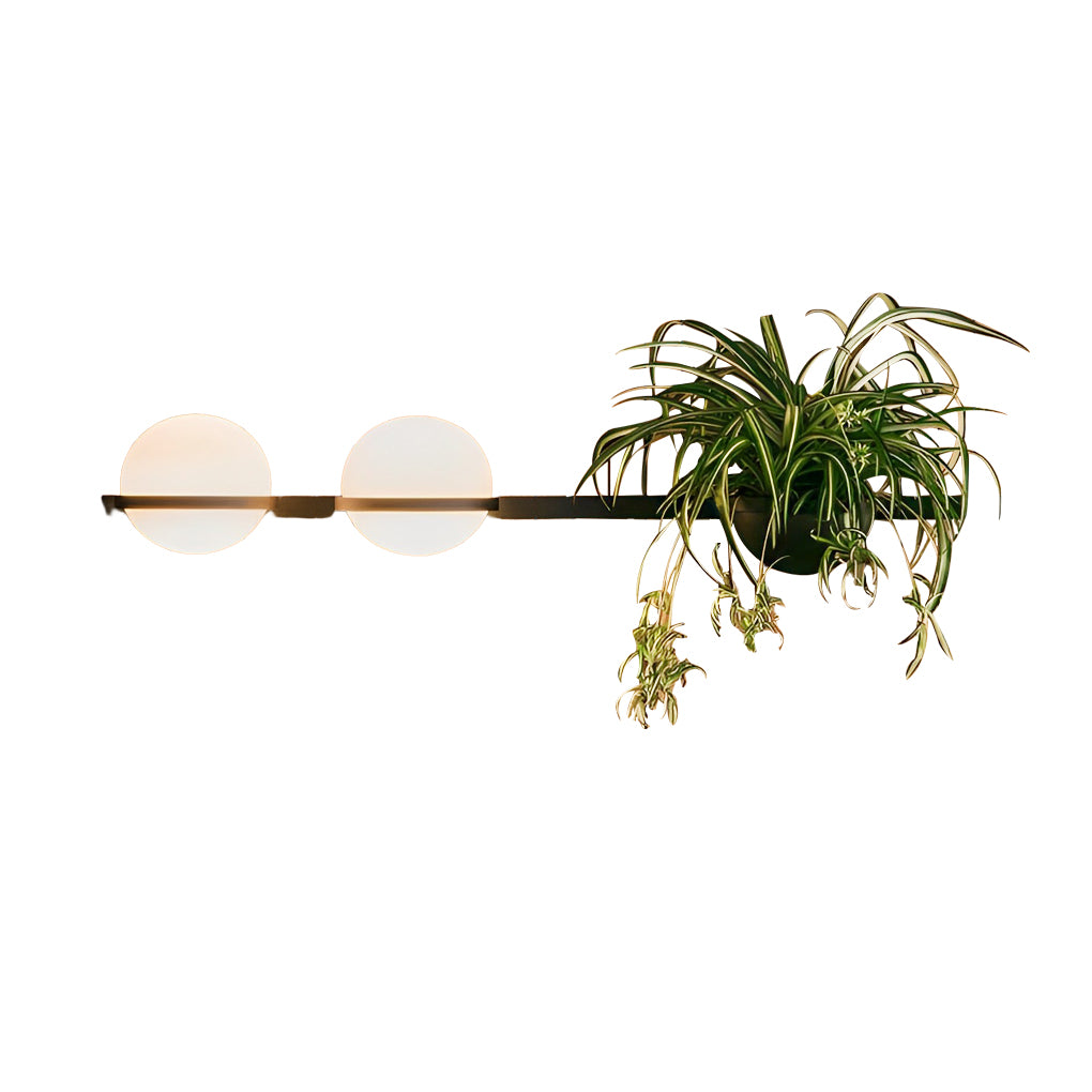Creative Flowerpot Ball Waterproof LED Black Modern Outdoor Wall Light - Lumpaz