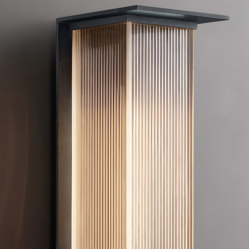 Rectangular Waterproof LED 3w Modern Outdoor Solar Wall Sconces Lighting - Lumpaz