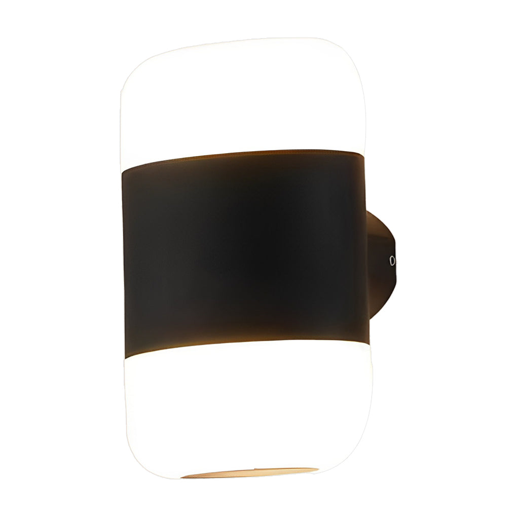 Round Up and Down Light LED Waterproof Black Modern Outdoor Wall Lamp - Lumpaz