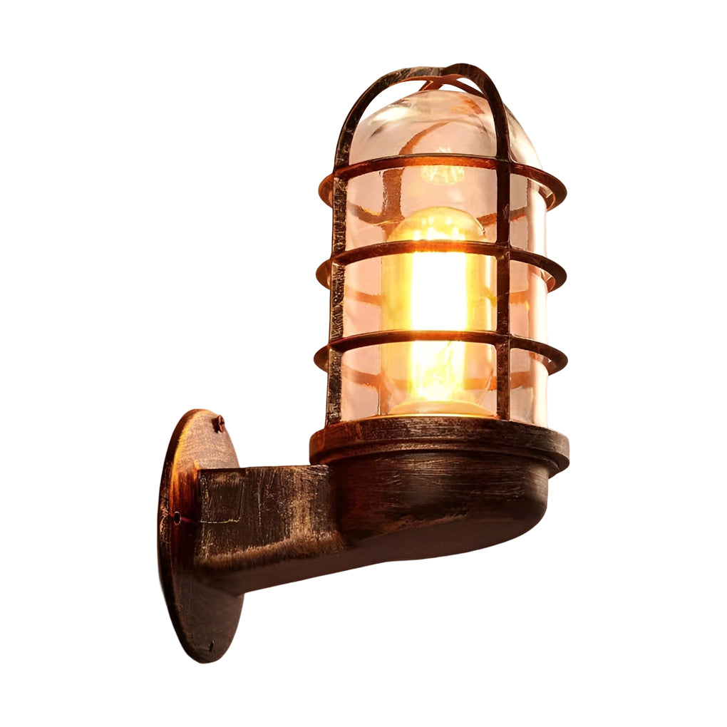 Retro Cage Shape LED 4w Waterproof American-style Outdoor Wall Lamp - Lumpaz
