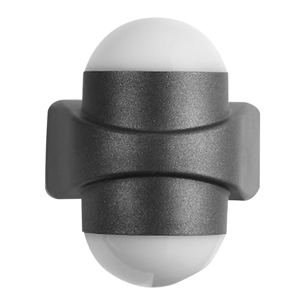 Round Waterproof LED Black Modern Up and Down Lights Outdoor Wall Sconces - Lumpaz