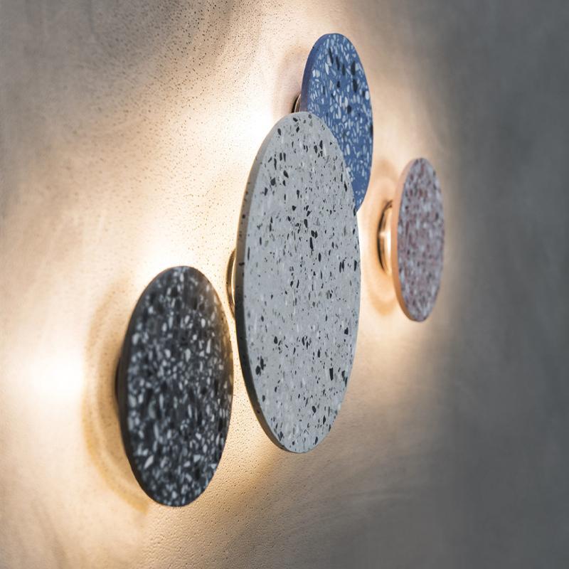 Circular Terrazzo Waterproof Minimalist Outdoor Wall Lights Porch Lights - Lumpaz