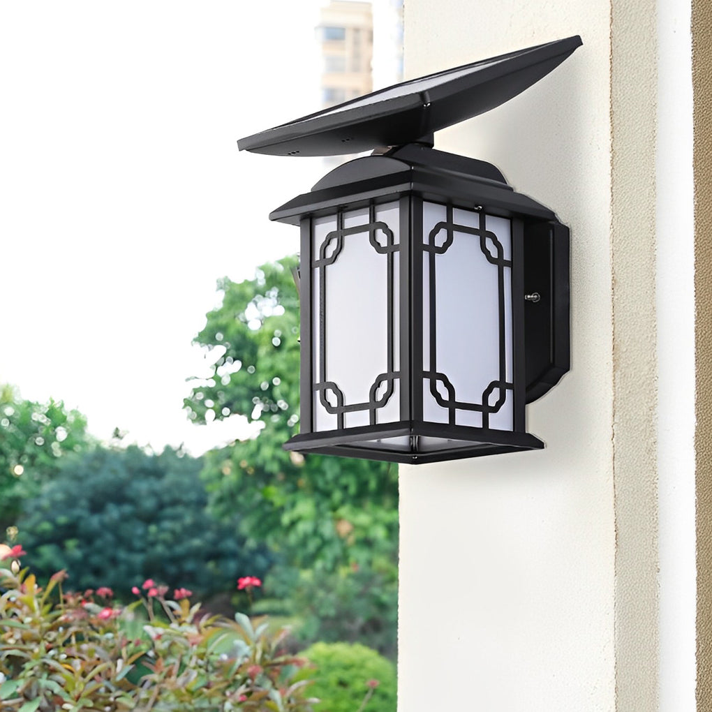 Vintage Waterproof LED Dimmable with Remote Solar Wall Lights Outdoor - Lumpaz