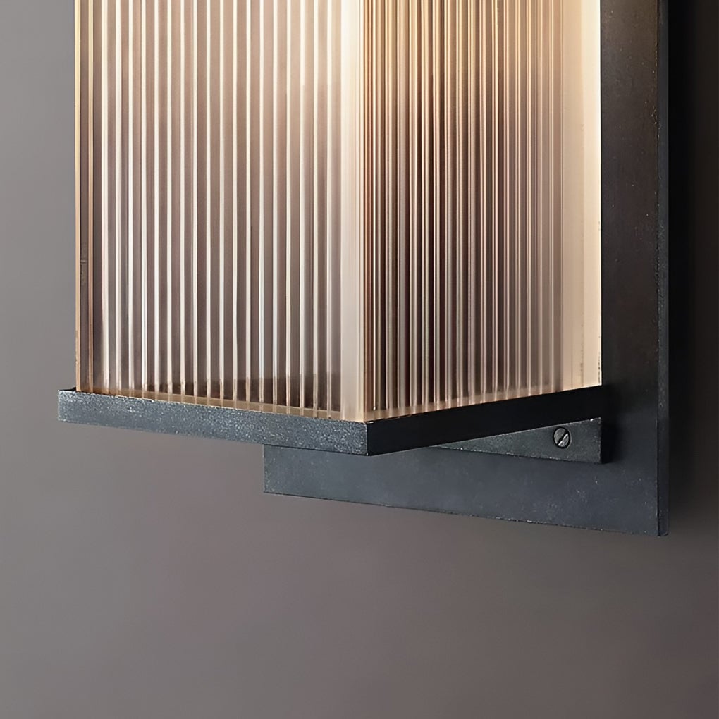 Rectangular Waterproof LED 3w Modern Outdoor Solar Wall Sconces Lighting - Lumpaz