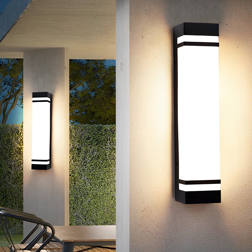 Waterproof Strip LED Black Modern Outdoor Wall Light Fixture Wall Lamp - Lumpaz