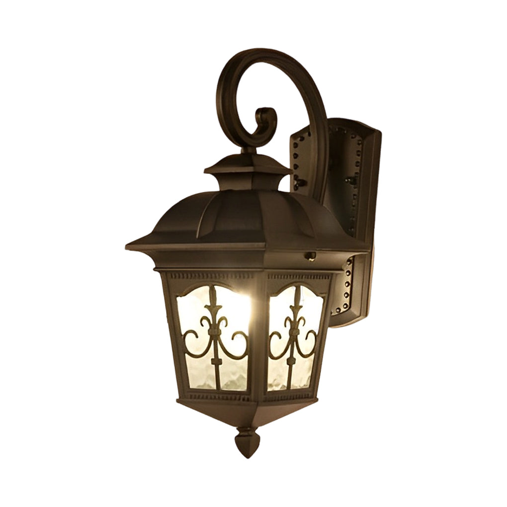 Waterproof Retro Elegant LED Glass European Style Outdoor Wall Lights - Lumpaz