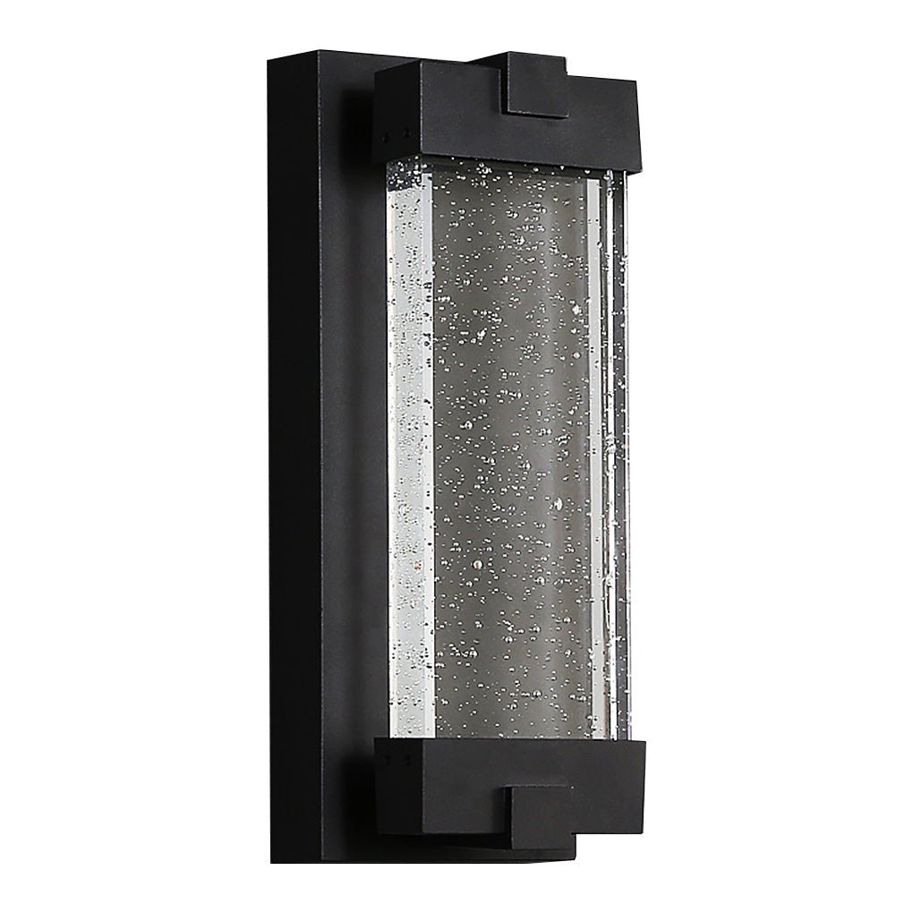Rectangular Bubbles Crystal Waterproof COB Black Outdoor Wall Lights - Lumpaz