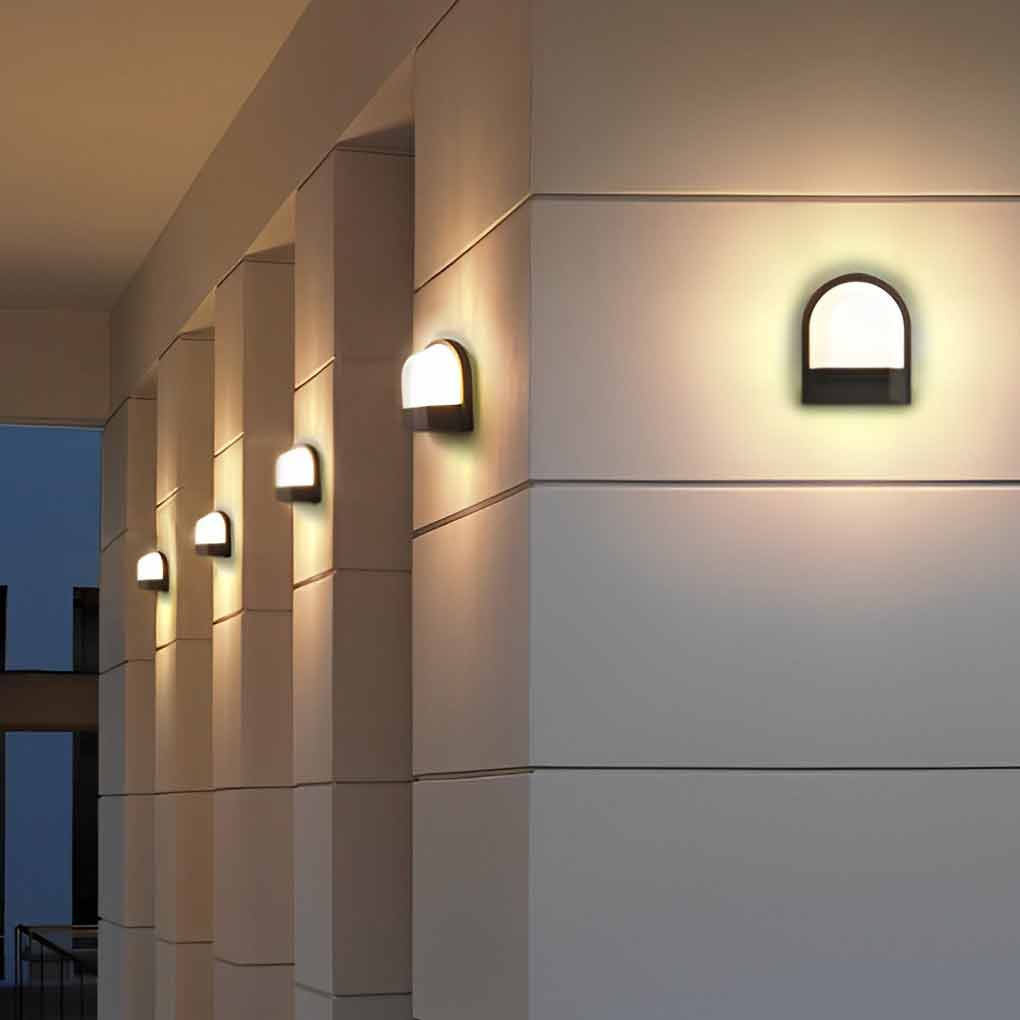 Minimalist Waterproof LED Dark Gray Modern Outdoor Wall Lamp Exterior Lights - Lumpaz