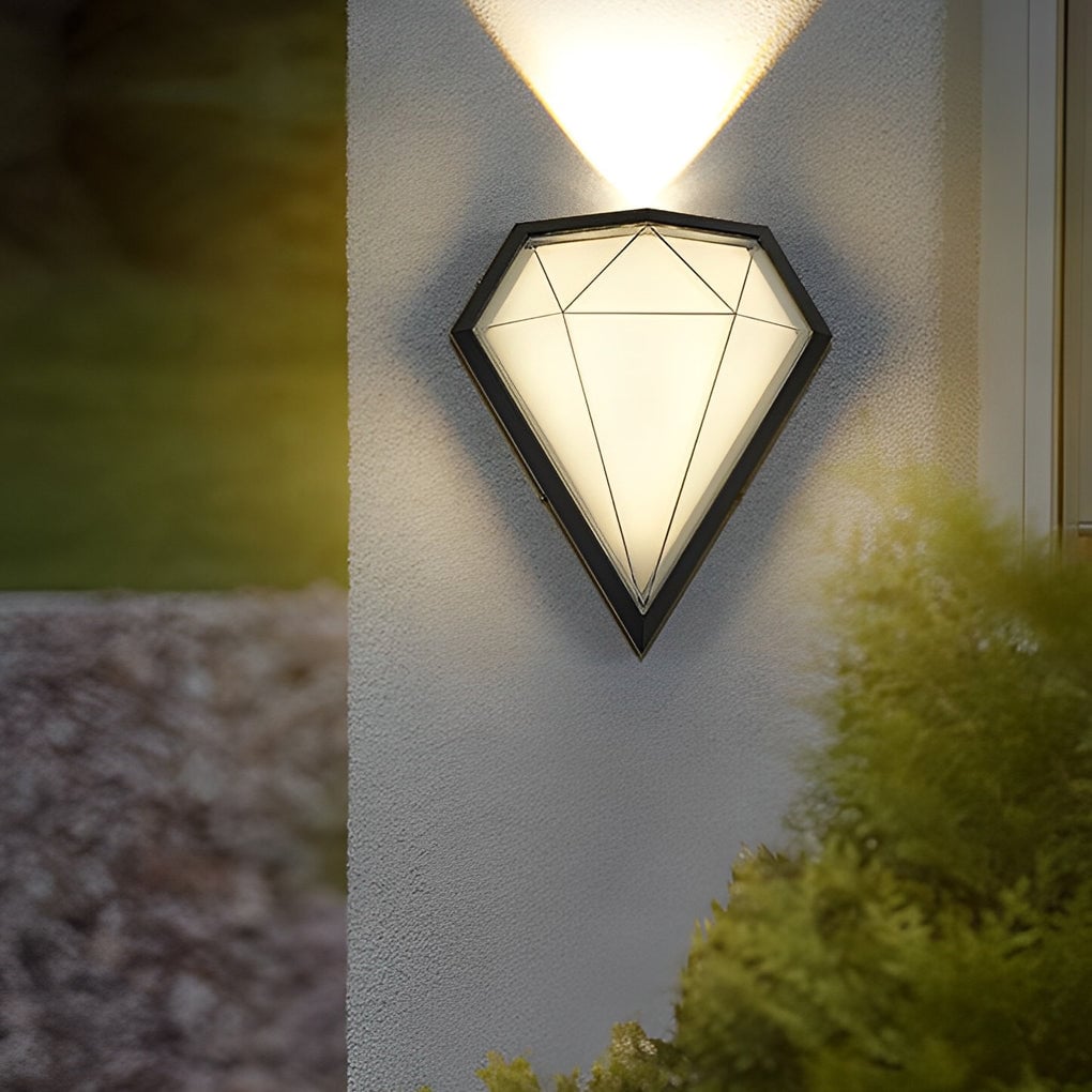 Creative Geometric LED Waterproof Black Modern Wall Lamp Exterior Lights - Lumpaz