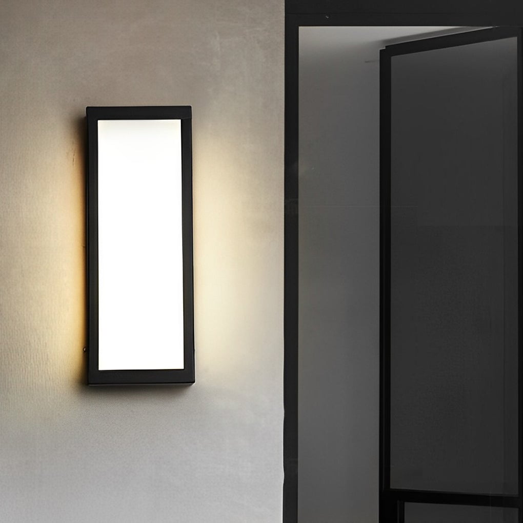 Rectangular LED Waterproof Black Modern Outdoor Exterior Light Wall Lamp - Lumpaz