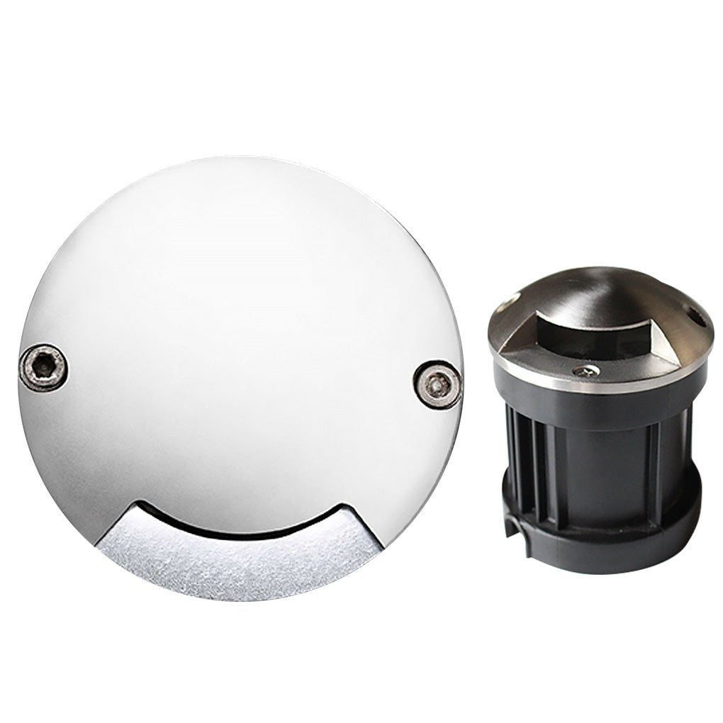 Round DC12V LED Waterproof Mdern Outdoor Step Lights Deck Stair Lights - Lumpaz
