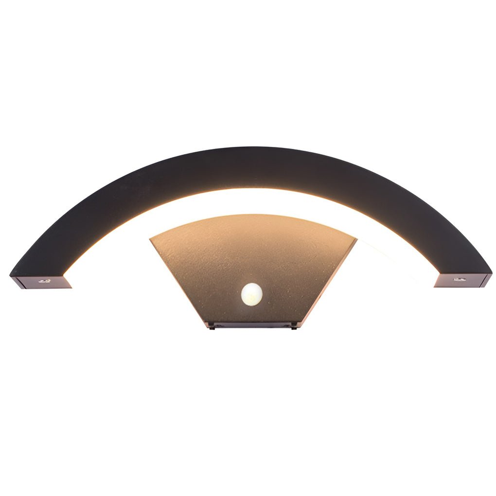 Creative Moon Curved Wall Sconce Motion Sensor Waterproof LED Wall Lamp Outdoor Indoor - Lumpaz