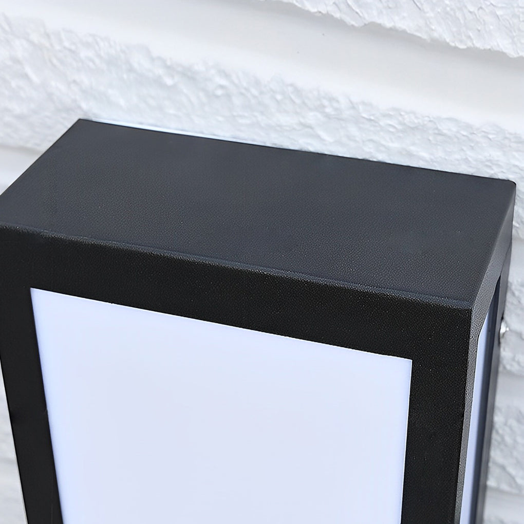 Rectangular LED Waterproof Black Modern Outdoor Exterior Light Wall Lamp - Lumpaz
