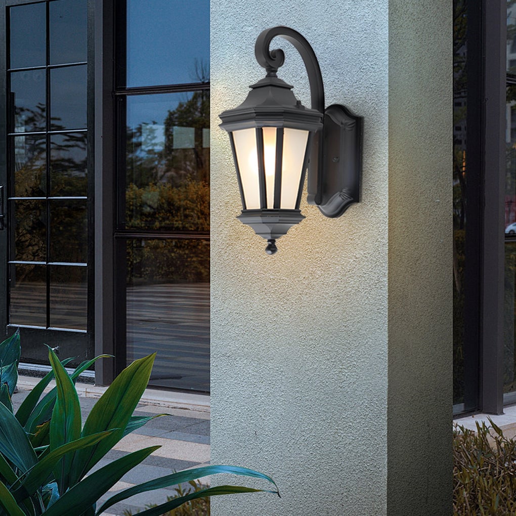 Minimalist Frosted Glass Waterproof European-Style Outdoor Wall Lamp - Lumpaz