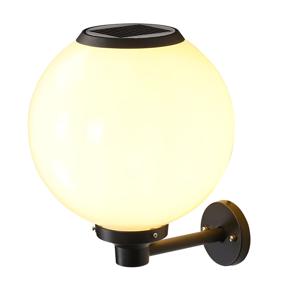 Round Three Step Dimming LED Modern Solar Wall Lights Outdoor Wall Lamp - Lumpaz