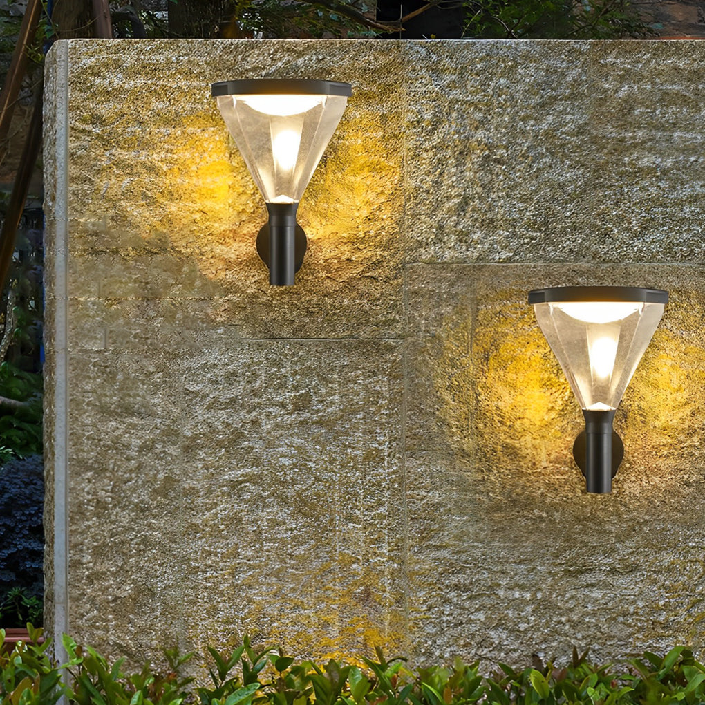 Waterproof Dimmable LED Black Modern Solar Outdoor Wall Lights Wall Lamp - Lumpaz