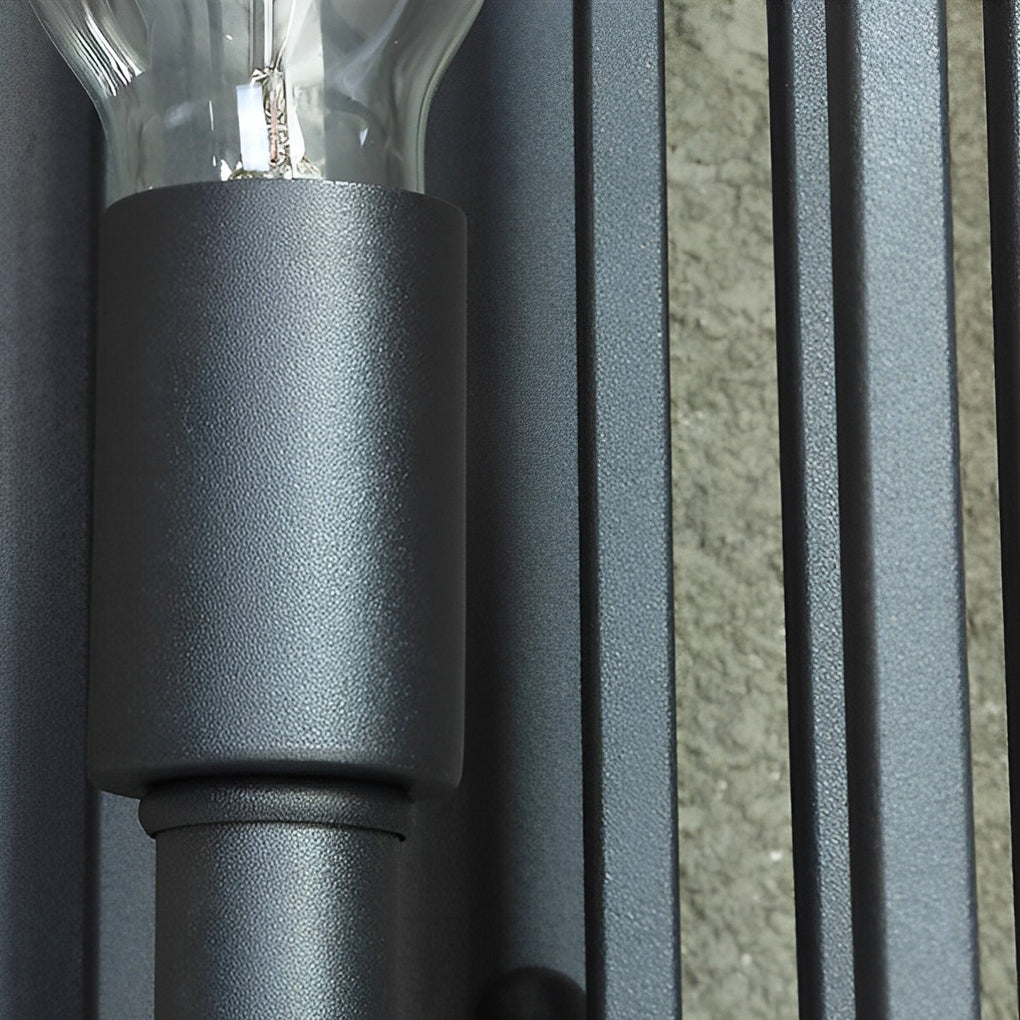 Square Waterproof LED Black Retro Outdoor Wall Lamp Exterior Lights - Lumpaz