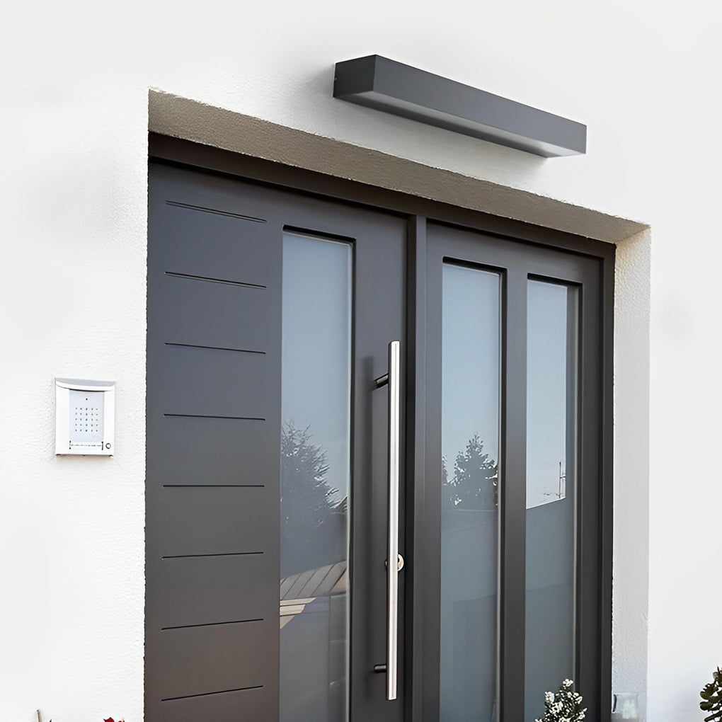 Minimalist Strip Waterproof LED Black Modern Outdoor Wall Washer Light - Lumpaz