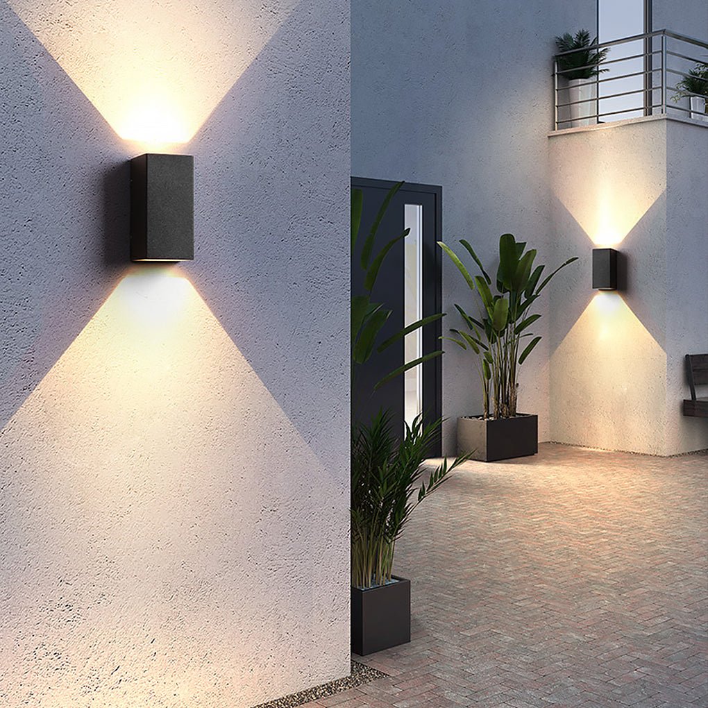 Two Light Effect Optional Waterproof LED Wall Light for Outdoor Villa Courtyard - Lumpaz