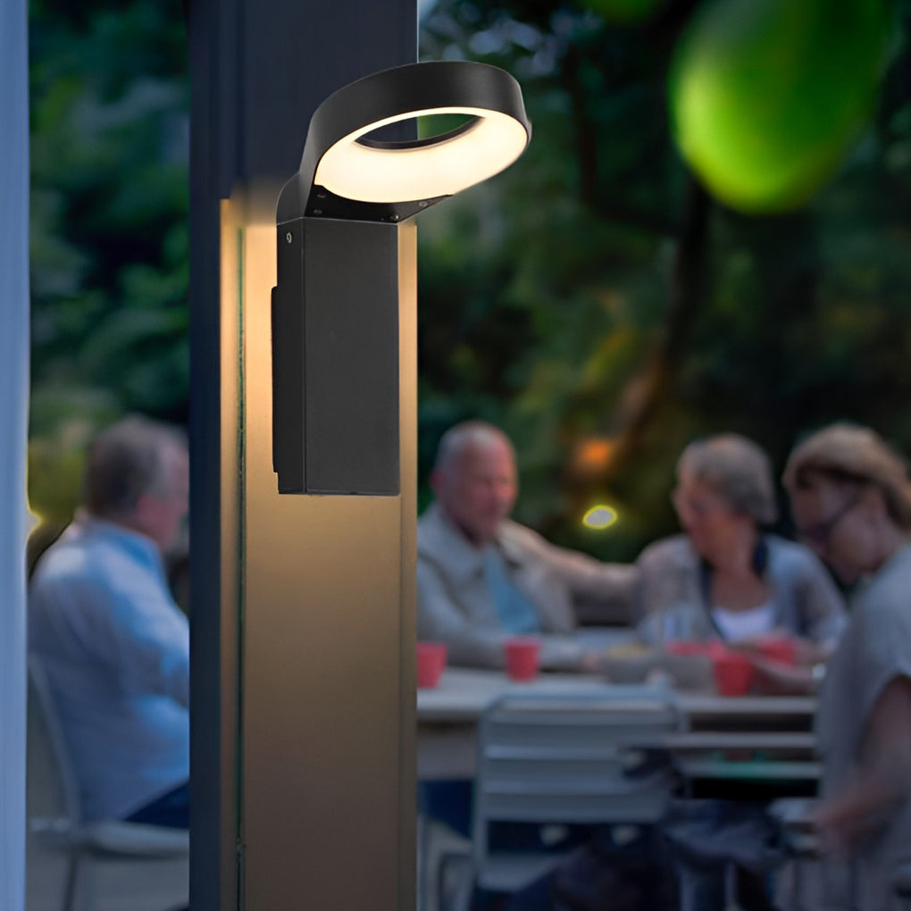 Spoon-shaped Waterproof 18W LED Black Modern Wall Lamp Pathway Lights - Lumpaz
