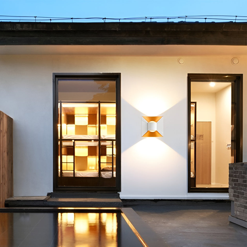Square Up and Down Lights 6W LED Waterproof Modern Outdoor Sconces - Lumpaz
