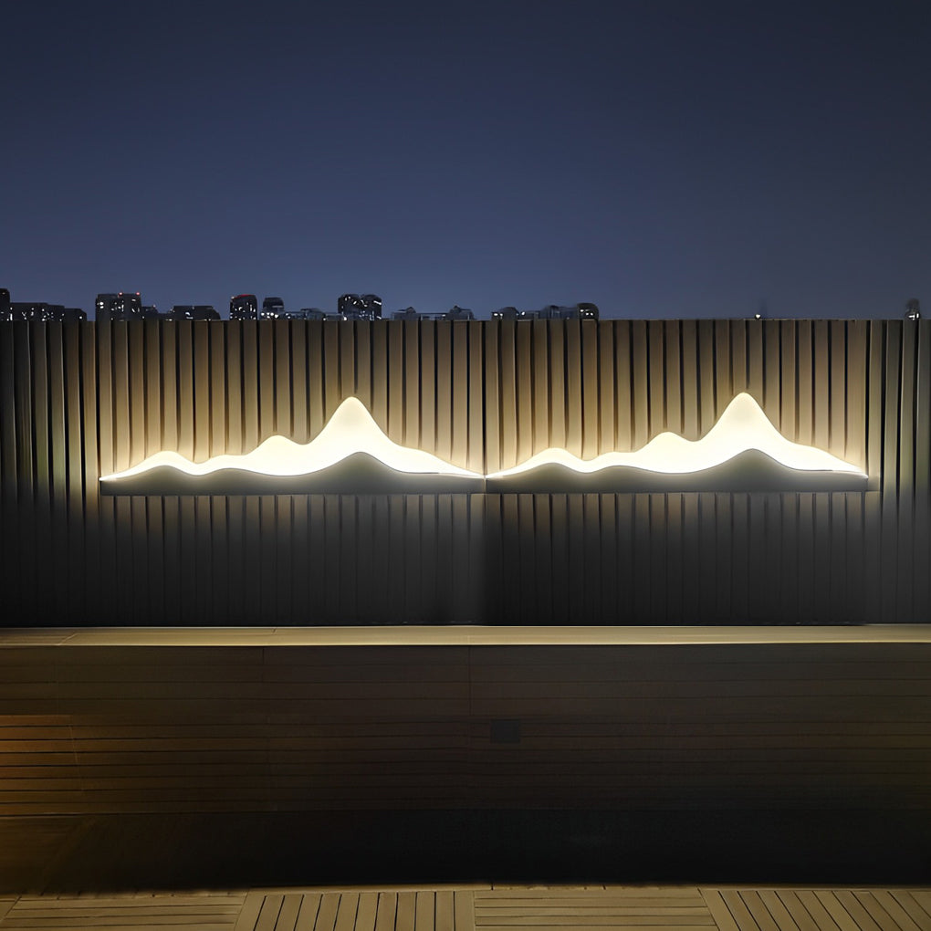Mountain Scenery Creative Waterproof LED Modern Outdoor Wall Lights - Lumpaz