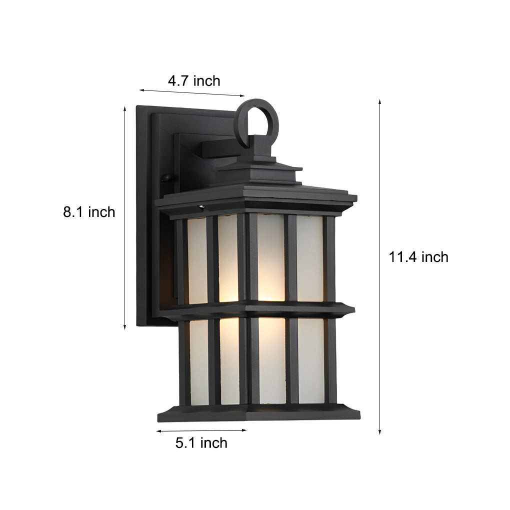 Outdoor Waterproof Aluminum Black European Style Exterior Wall Lights - Lumpaz