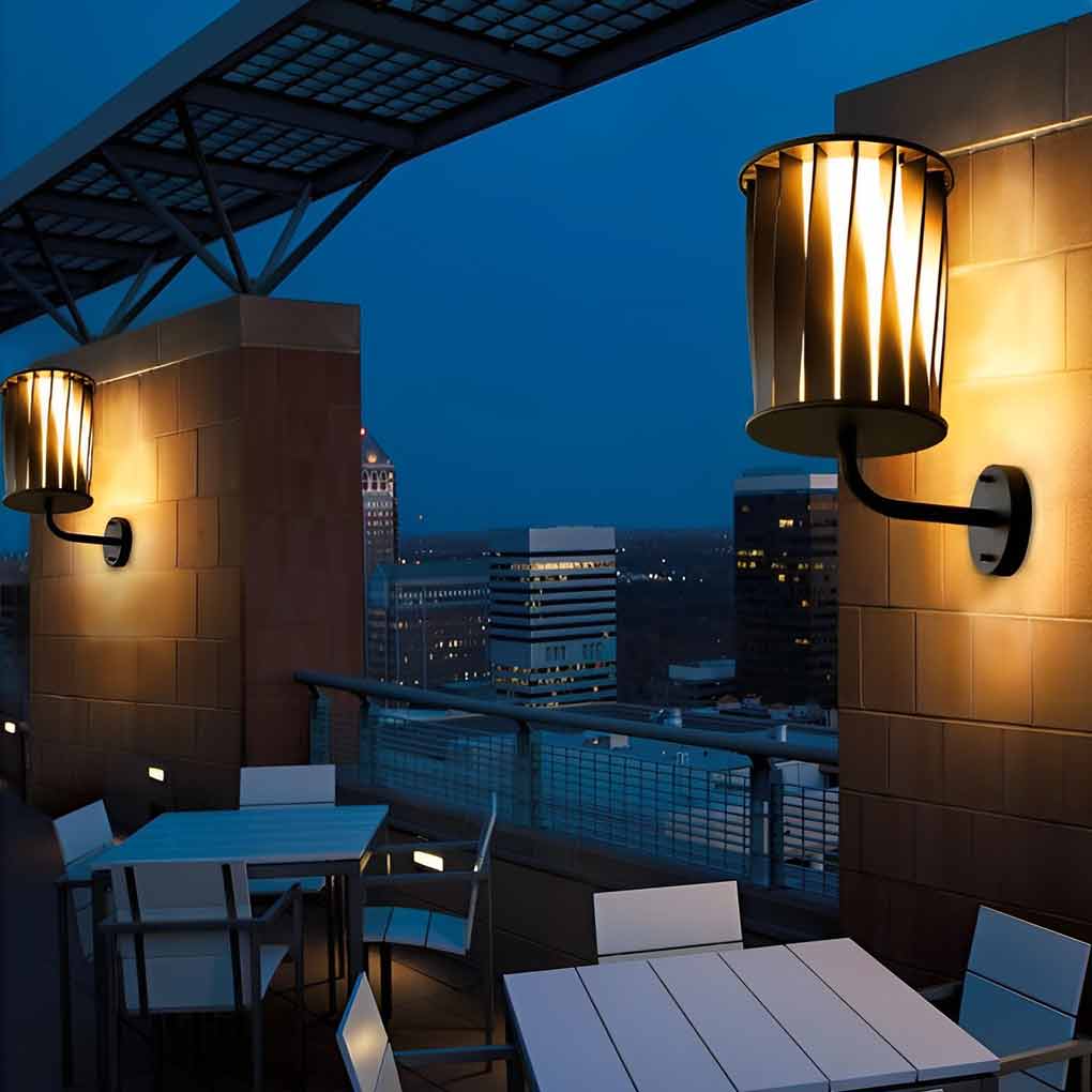 Creative Twisted Waterproof LED Modern Outdoor Wall Lamp Plug in Wall Lights - Lumpaz