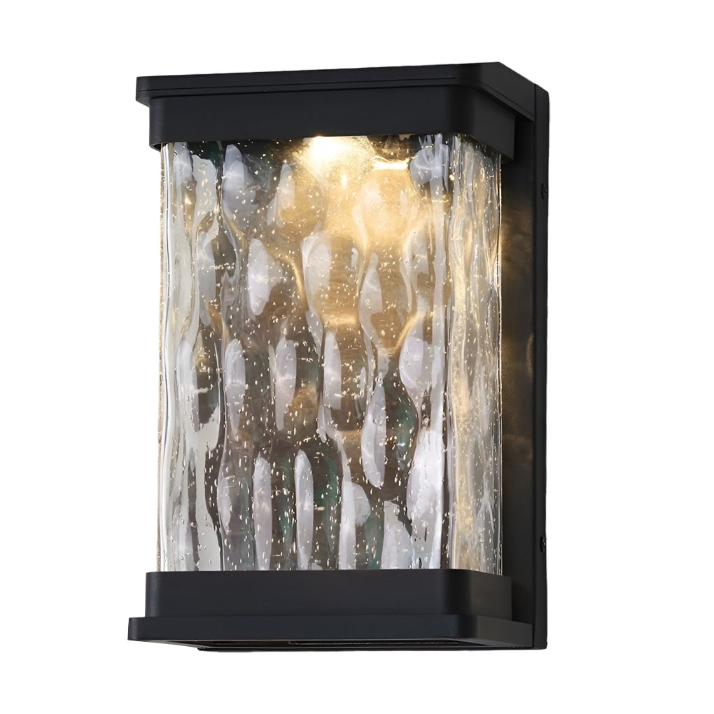 Waterproof Creative Glass LED Black Modern Outdoor Wall Sconce Lighting - Lumpaz