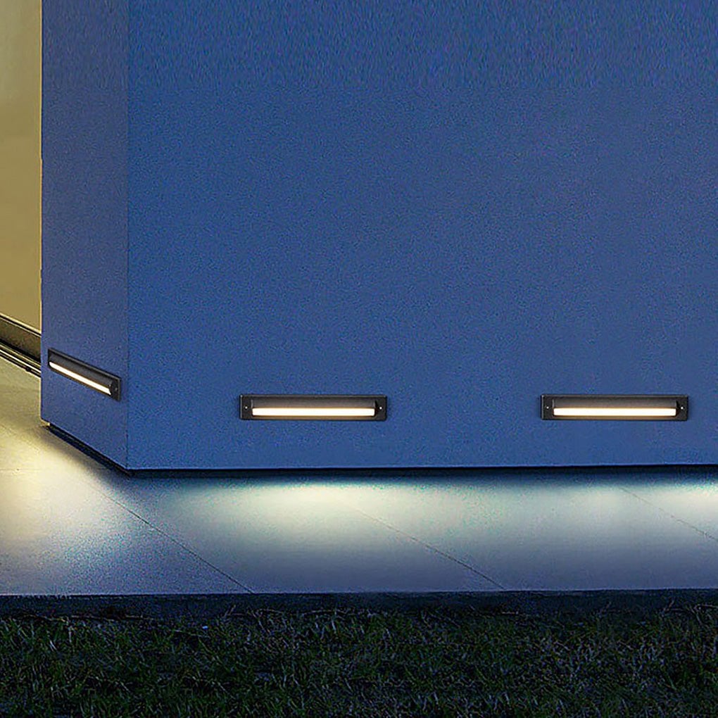Long Strip Embedded Wall Light Corner Lights for Outdoor Garden Steps - Lumpaz