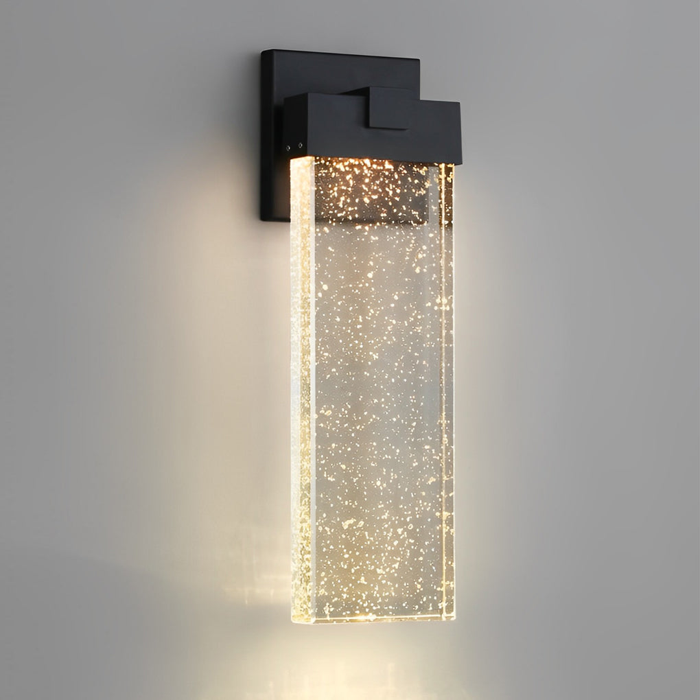 Rectangular Bubble Crystal LED Outdoor Wall Lamp - Lumpaz
