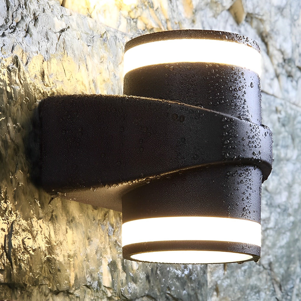 Round Up and Dawn Light LED Waterproof Black Outdoor Wall Washer Lights - Lumpaz