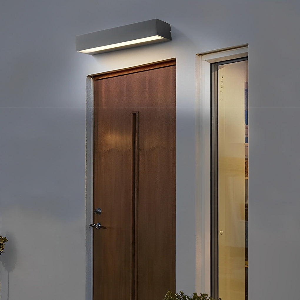 Minimalist Strip Waterproof LED Black Modern Outdoor Wall Washer Light - Lumpaz