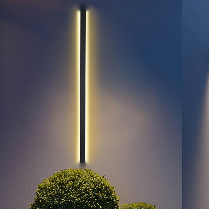 Black Long Strip LED Waterproof Modern Outdoor Wall Lights Porch Lights - Lumpaz
