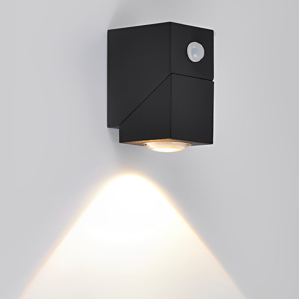 Adjustable Up and Down Light Motion Sensor Waterproof Black Wall Lamp - Lumpaz